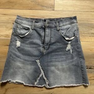 Distressed Demin Skirt - Girls Size 14/16 - Shorts Attached - Look Brand New